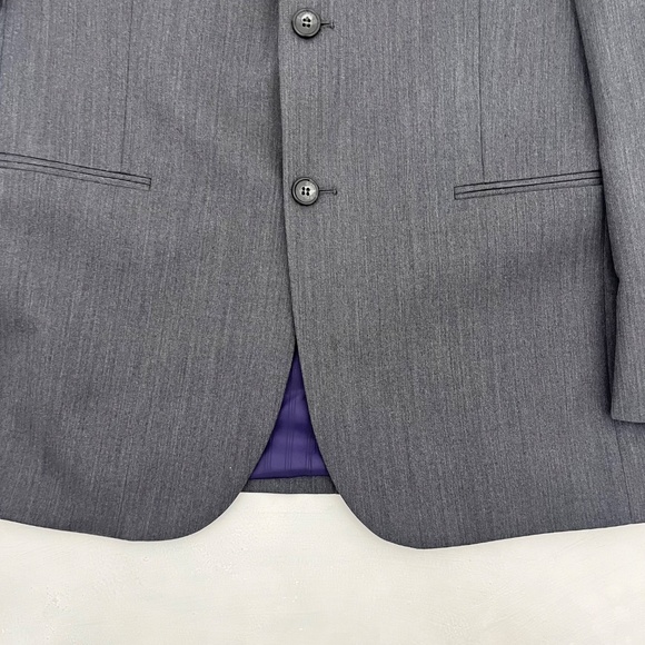 Michael Kors Mens 40R Single Breasted Sport Coat Grey Slim Fit Lined Two-Button - Picture 4 of 14